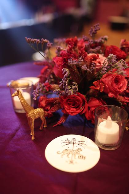Tablescape and Floral detail — Sangeet decor — Alila Diwa Goa